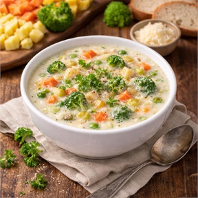 Sütlü Sebze Çorbası