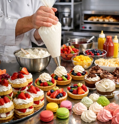 HoReCa Pastane ve Tatlı Mutfağında Krem Şanti